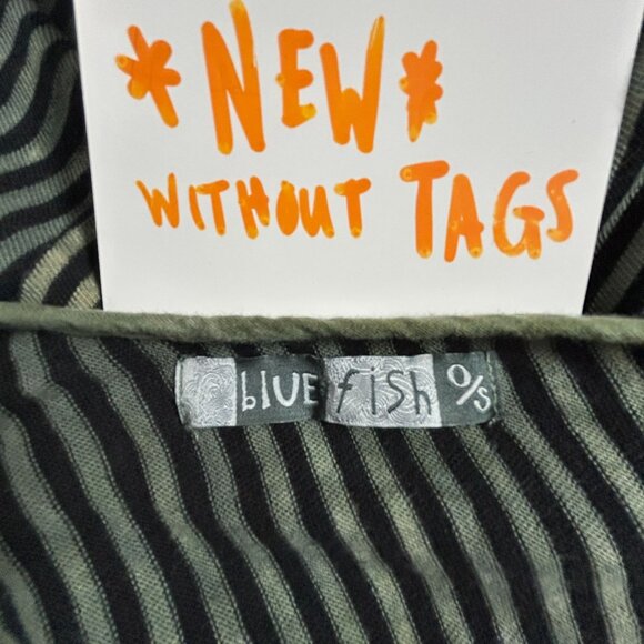 Blue Fish Artwear Tunic Top Lagenlook OS Hand Painted Labyrinth Long Sleeve NWOT - Picture 3 of 9